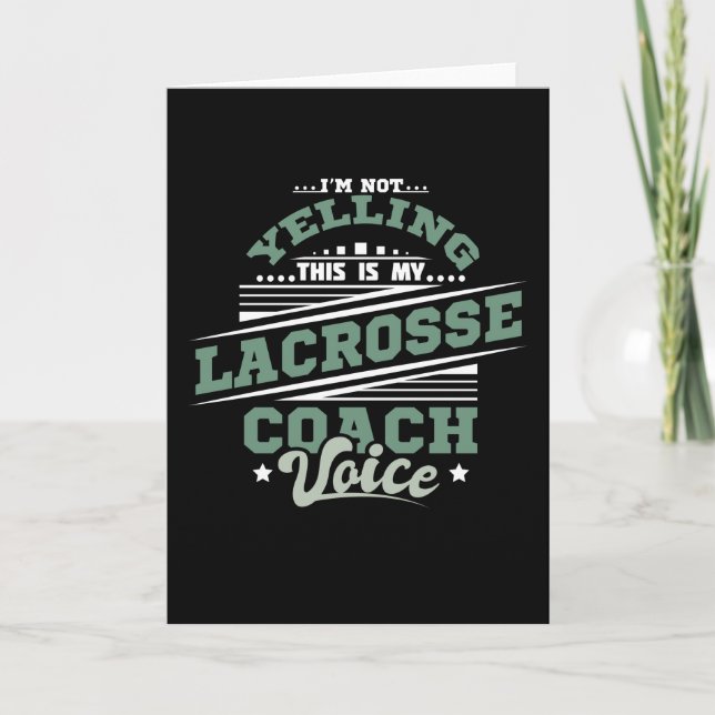 Yelling Lacrosse Coach Karte (Vorderseite)