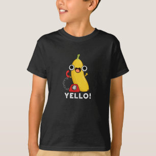 Yello Funny Frucht Yellow Banana Pun Dark BG T-Shirt
