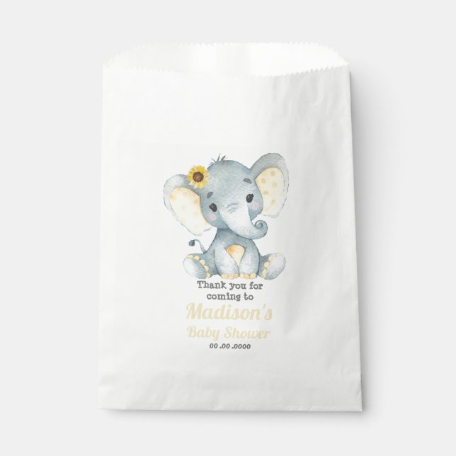 Yello Grey Elephant Gevor Bag, Anpassen Sie Ihren  Geschenktütchen (Vorderseite)
