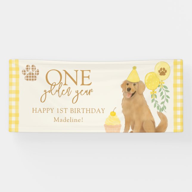 Yello One Golden Year Retriever Puppy 1. Geburtsta Banner (Horizontal)
