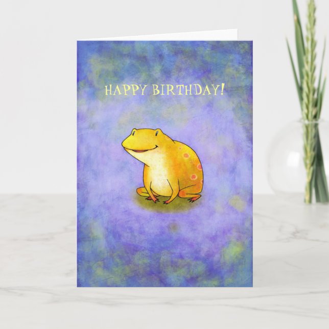 Yellor Frog Card(benutzerdefinierbar) Karte (Vorderseite)