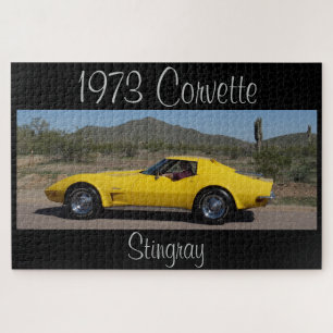 Yellow 1973 Corvette Stingray Designer Puzzle