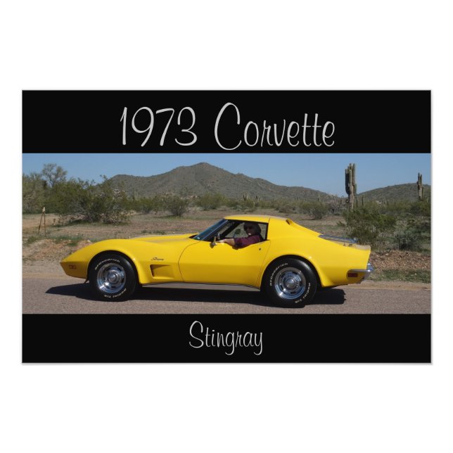 Yellow 1973 Corvette Stingray Fotodruck (Vorne)
