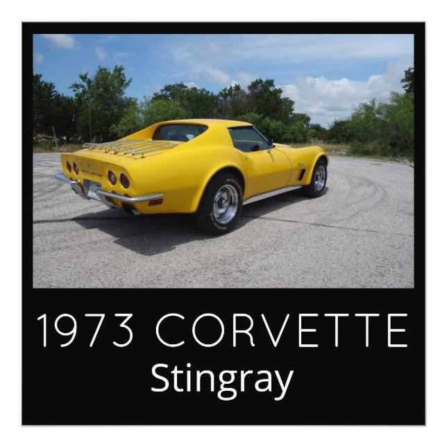 Yellow 1973 Corvette Stingray Fotodruck (Vorne)