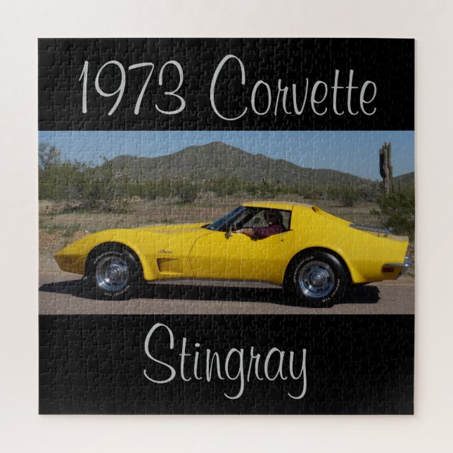 Yellow 1973 Corvette Stingray Puzzle (Vertikal)