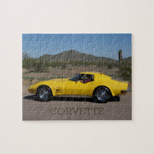 Yellow 1973 Corvette Stingray Puzzle