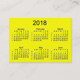 Yellow 52 Week Calendar by Janz Business Card Visitenkarte