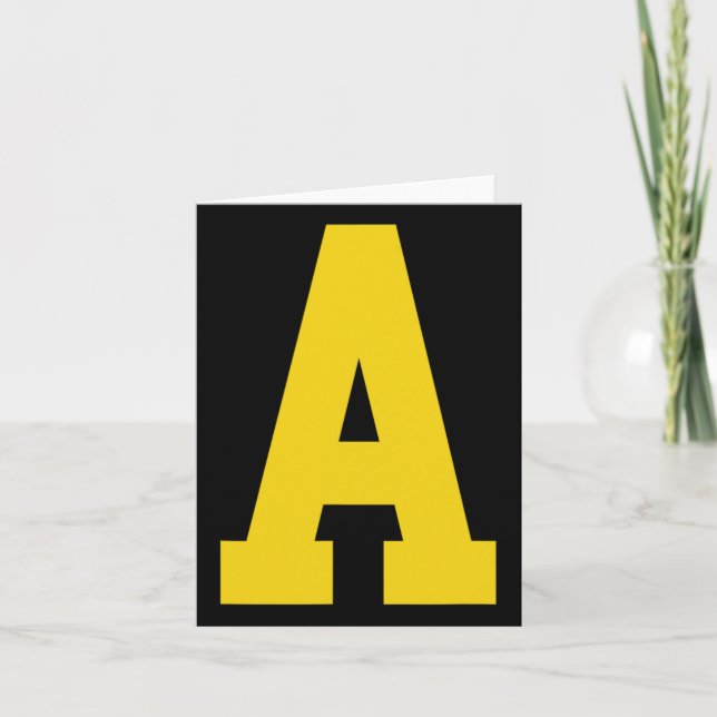 Yellow a' On Red für Alvin Costume Halloween und F Karte (Vorderseite)