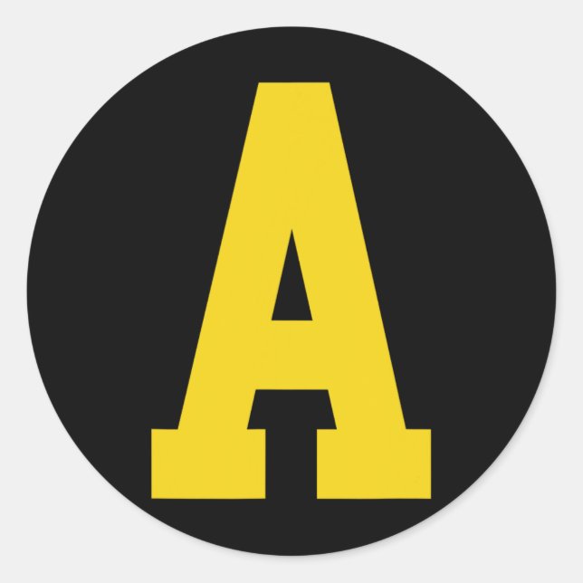 Yellow a' On Red für Alvin Costume Halloween und F Runder Aufkleber (Vorderseite)