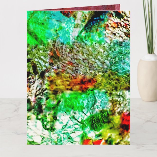 Yellow abstract Folded Greeting Card,Mild yellow  Karte (Vorderseite)