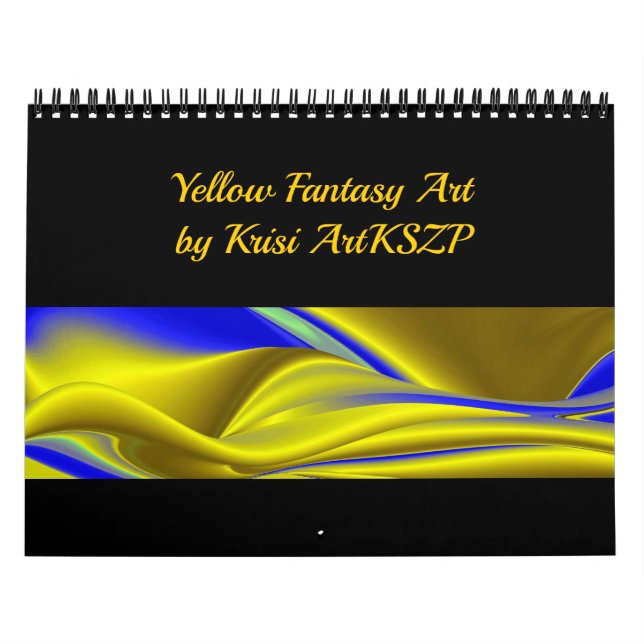 Yellow abstrakt Fantasy 3D Art Kalender (Titelbild)
