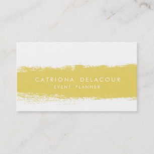 Yellow Abstrakt Watercolor Splash Business Card Visitenkarte