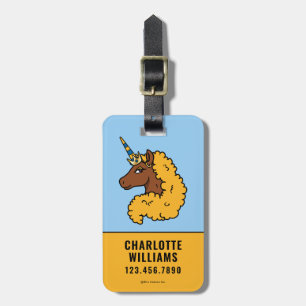 Yellow Afro Unicorn Gepäckanhänger
