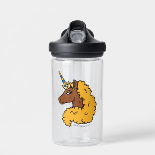 Yellow Afro Unicorn Trinkflasche