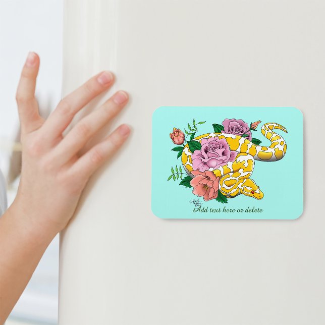 Yellow Albino Ball Python Magnet (Von Creator hochgeladen)