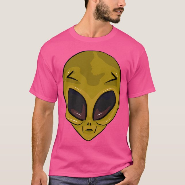 Yellow Alien Face T-Shirt (Vorderseite)