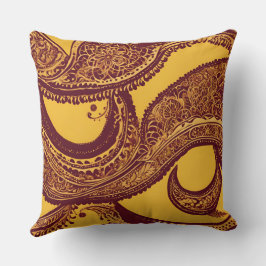 Yellow Ambiance AI Art Kissen