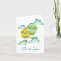 Yellow and Aqua Hot Air Balloons Vielen Dank