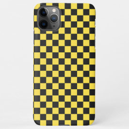 Yellow and black checkerboard pattern iPhone 11Pro max hülle