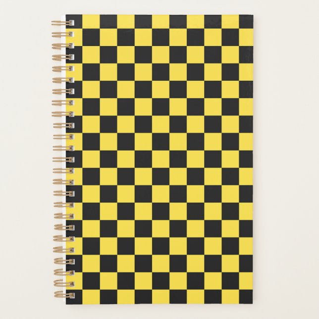 Yellow and black checkerboard pattern planer (Vorderseite)