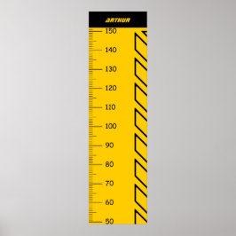 Yellow and Black Growth Chart Poster