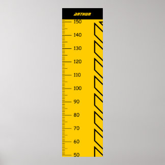 Yellow and Black Growth Chart Poster