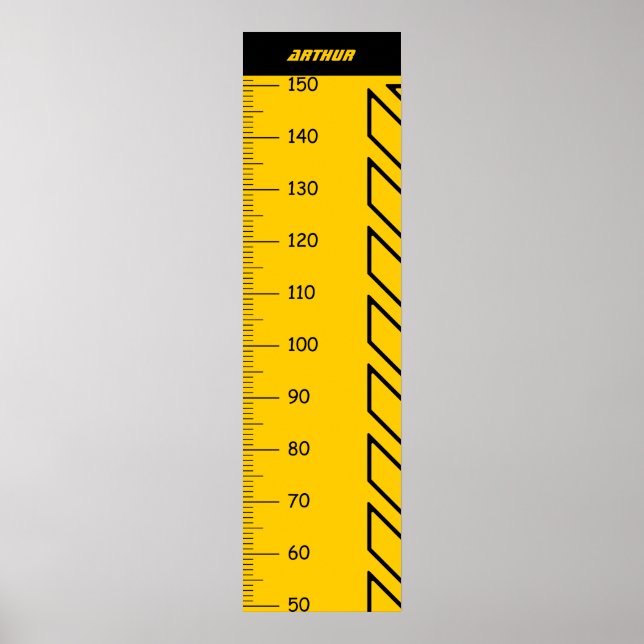 Yellow and Black Growth Chart Poster (Vorne)