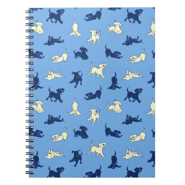 Yellow and Black Lab Puppies Blue Plain Notebook Notizblock (Vorderseite)