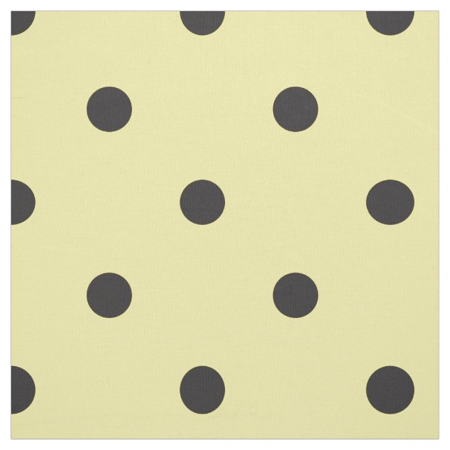 Yellow and Black Polka Dot Pattern Stoff (Muster)