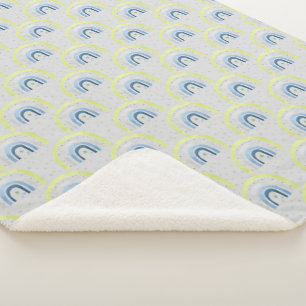 Yellow and Blue Stars and Rainbows Baby Boy Sherpadecke