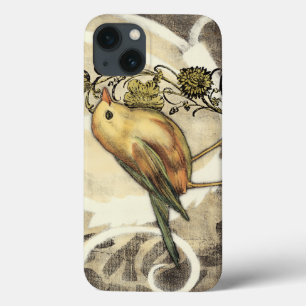 Yellow and Green Bird on Vintage Background Case-Mate iPhone Hülle