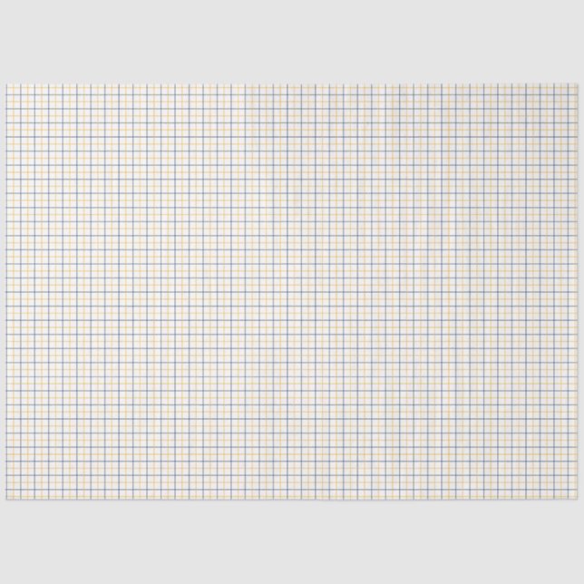 Yellow and Navy Striped Tissue Paper Seidenpapier (Vorderseite)