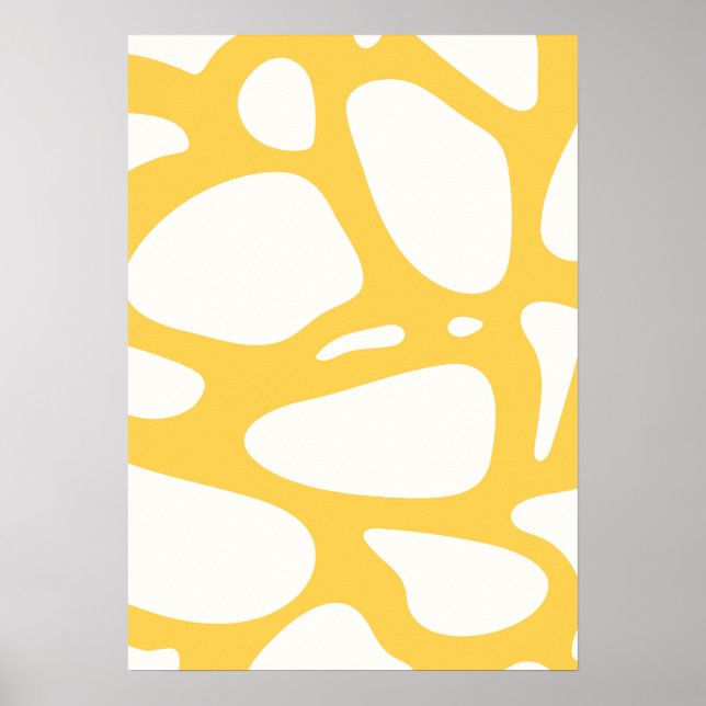Yellow and white abstract summer poster (Vorne)