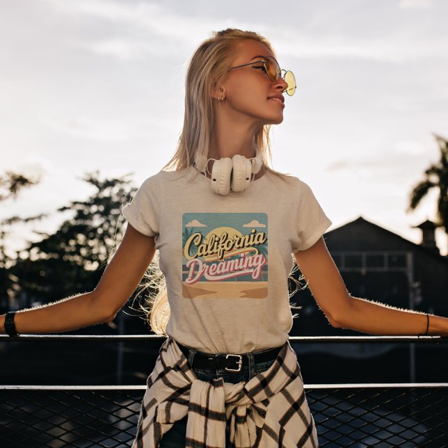 Yellow and White California Dream T - Shirt (Von Creator hochgeladen)