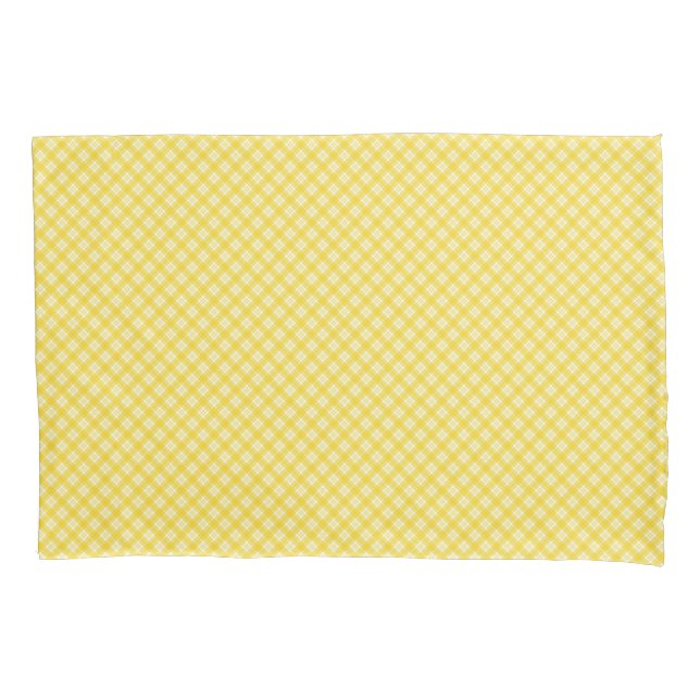 Yellow and white checkered pattern displayed kissenbezug (Vorderseite)