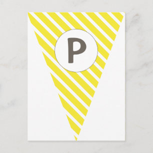 Yellow angepasste Flag-Bunting Postkarte