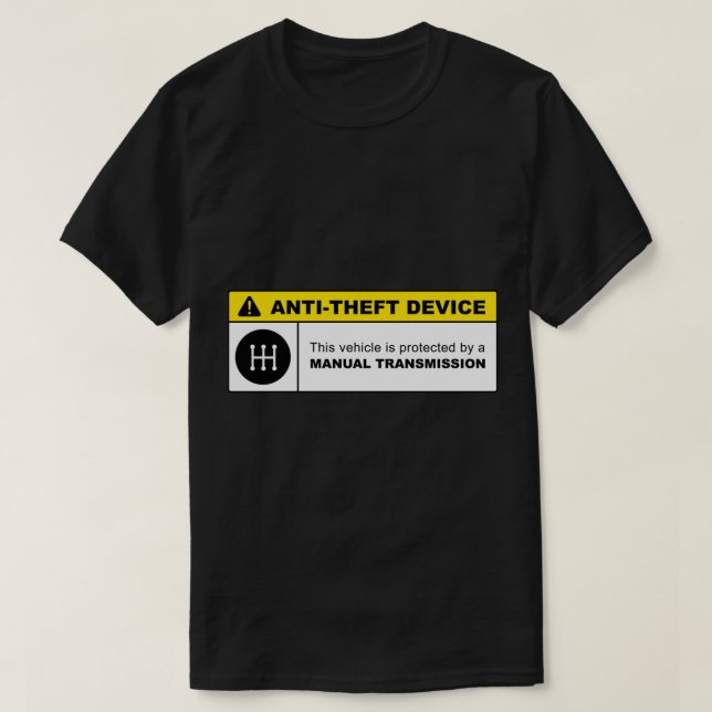 Yellow Anti-Dift Gerät manuelle Übertragung Warni T-Shirt (Design vorne)