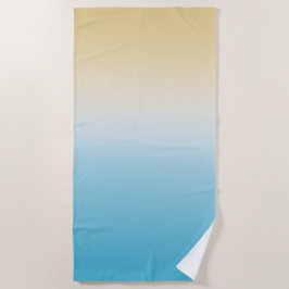 Yellow Aqua Ombre Strandtuch