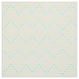 Yellow Aqua Zickzack Zigzag Diamond Muster Fabric Stoff