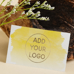 Yellow Aquarellpinsel - Logo hochladen Visitenkarte