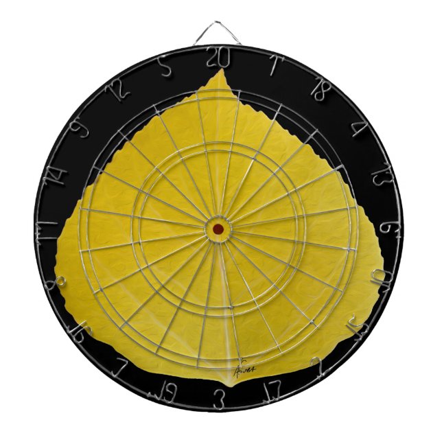 Yellow Aspen Leaf #5 Dartscheibe (vorne)