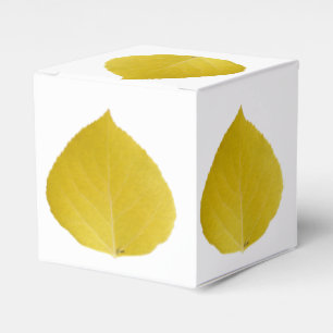 Yellow Aspen Leaf #5 Geschenkschachtel