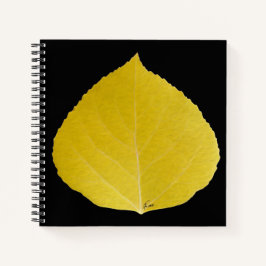 Yellow Aspen Leaf #5 Notizbuch