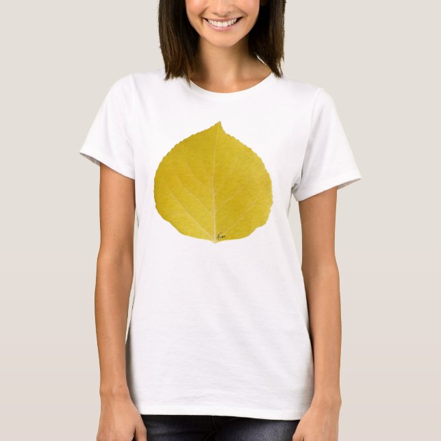 Yellow Aspen Leaf #5 T-Shirt (Vorderseite)