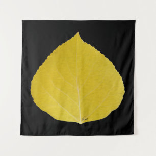 Yellow Aspen Leaf #5 Wandteppich