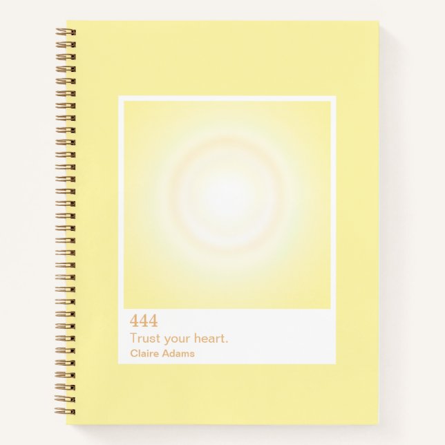 Yellow Aura Swatch Angel Number Notebook Notizbuch (Vorderseite)