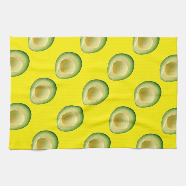 Yellow Avocados Green Guacamole 4Kiki Küchentuch (Horizontal)