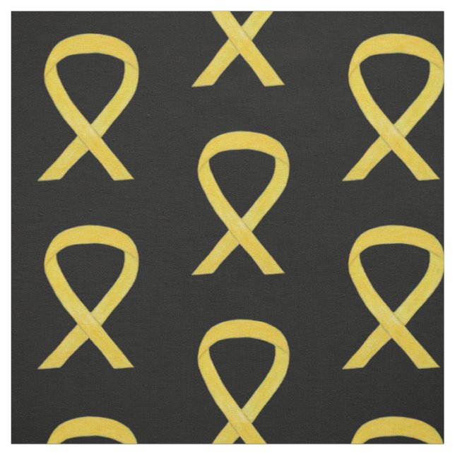 Yellow Awareness Ribbon Art Stoff (Muster)