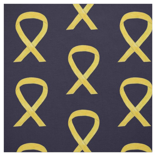 Yellow Awareness Ribbon Art Stoff (Muster)