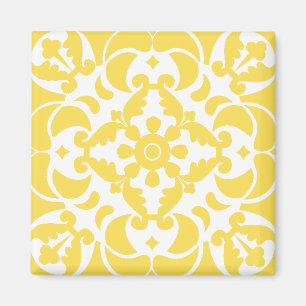 Yellow Azulejos Portugiesisches Mittelmeer Magnet